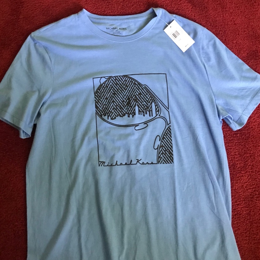 Michael Kors Blue Graphic design Tee